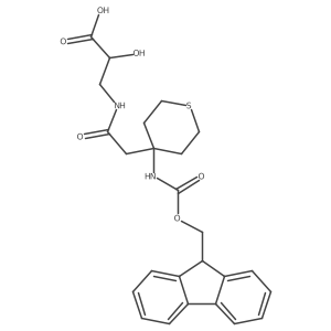 (2S)-3-{2-[4-({[(9H-fluoren-9-yl)methoxy]carbonyl}amino)thian-4-yl]acetamido}-2-hydroxypropanoic acid Structure