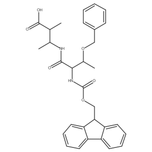 3-[(2R,3S)-3-(benzyloxy)-2-({[(9H-fluoren-9-yl)methoxy]carbonyl}amino)butanamido]-2-methylbutanoic acid结构式
