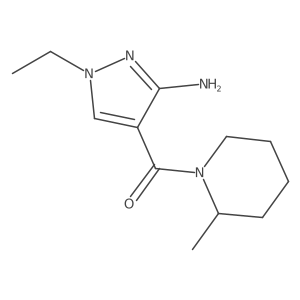 1-ethyl-4-(2-methylpiperidine-1-carbonyl)-1H-pyrazol-3-amine Structure