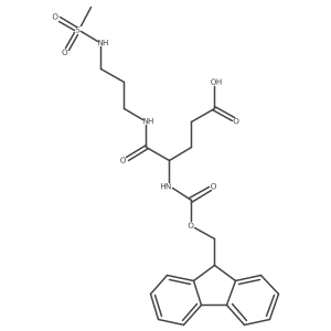 4-({[(9H-fluoren-9-yl)methoxy]carbonyl}amino)-4-[(3-methanesulfonamidopropyl)carbamoyl]butanoic acid Structure