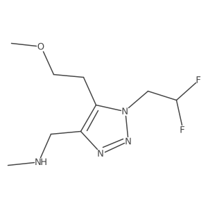 {[1-(2,2-difluoroethyl)-5-(2-methoxyethyl)-1H-1,2,3-triazol-4-yl]methyl}(methyl)amine Structure