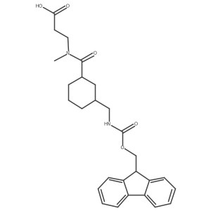 3-(1-{3-[({[(9H-fluoren-9-yl)methoxy]carbonyl}amino)methyl]cyclohexyl}-N-methylformamido)propanoic acid结构式
