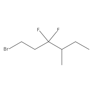1-Bromo-3,3-difluoro-4-methylhexane结构式