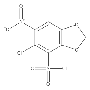 5-Chloro-6-nitro-1,3-dioxaindane-4-sulfonyl chloride结构式