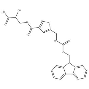 3-({5-[({[(9H-fluoren-9-yl)methoxy]carbonyl}amino)methyl]-1,2-oxazol-3-yl}formamido)-2-hydroxypropanoic acid结构式