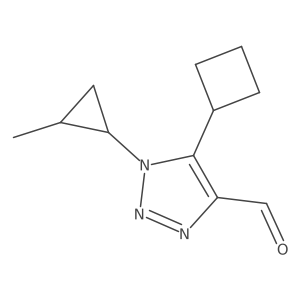 5-cyclobutyl-1-(2-methylcyclopropyl)-1H-1,2,3-triazole-4-carbaldehyde结构式