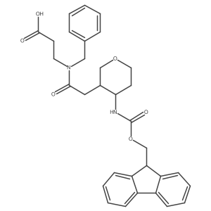 3-{N-benzyl-2-[4-({[(9H-fluoren-9-yl)methoxy]carbonyl}amino)oxan-3-yl]acetamido}propanoic acid Structure
