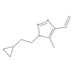1-(2-cyclopropylethyl)-5-methyl-1H-1,2,3-triazole-4-carbaldehyde结构式