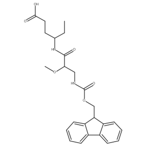 4-[3-({[(9H-fluoren-9-yl)methoxy]carbonyl}amino)-2-methoxypropanamido]hexanoic acid结构式