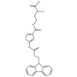 4-{[2-({[(9H-fluoren-9-yl)methoxy]carbonyl}amino)-1,3-thiazol-4-yl]formamido}-2-hydroxybutanoic acid Structure