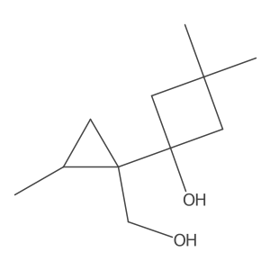 1-[1-(Hydroxymethyl)-2-methylcyclopropyl]-3,3-dimethylcyclobutan-1-ol Structure