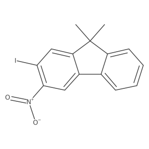 2-Iodo-9,9-dimethyl-3-nitro-9H-fluorene Structure