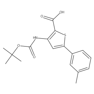 3-((Tert-butoxycarbonyl)amino)-5-(m-tolyl)thiophene-2-carboxylic acid Structure