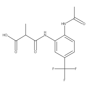 2-{[2-Acetamido-5-(trifluoromethyl)phenyl]carbamoyl}-2-methylacetic acid结构式