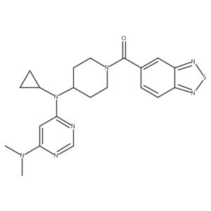 N4-[1-(2,1,3-benzothiadiazole-5-carbonyl)piperidin-4-yl]-N4-cyclopropyl-N6,N6-dimethylpyrimidine-4,6-diamine结构式