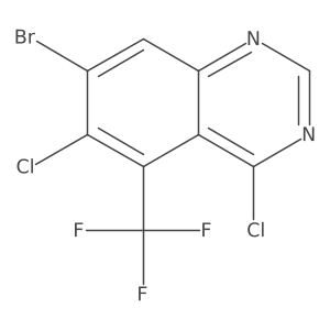7-Bromo-4,6-dichloro-5-(trifluoromethyl)quinazoline结构式