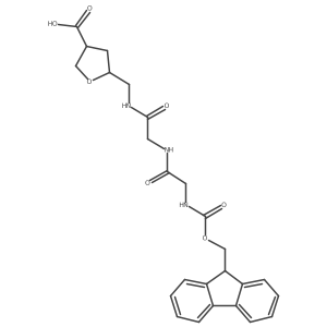 rac-(3R,5R)-5-({2-[2-({[(9H-fluoren-9-yl)methoxy]carbonyl}amino)acetamido]acetamido}methyl)oxolane-3-carboxylic acid结构式
