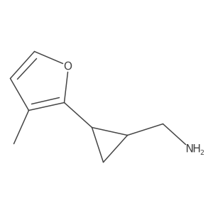 rac-[(1R,2R)-2-(3-methylfuran-2-yl)cyclopropyl]methanamine结构式