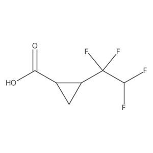 rac-(1R,2R)-2-(1,1,2,2-tetrafluoroethyl)cyclopropane-1-carboxylic acid结构式