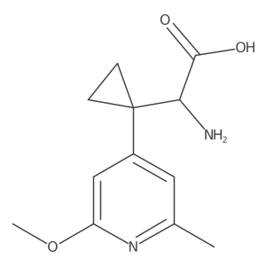 2-Amino-2-[1-(2-methoxy-6-methylpyridin-4-yl)cyclopropyl]acetic acid Structure