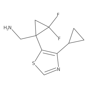 [1-(4-Cyclopropyl-1,3-thiazol-5-yl)-2,2-difluorocyclopropyl]methanamine Structure