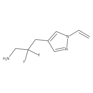 3-(1-ethenyl-1H-pyrazol-4-yl)-2,2-difluoropropan-1-amine结构式