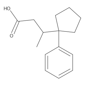 3-(1-Phenylcyclopentyl)butanoic acid结构式