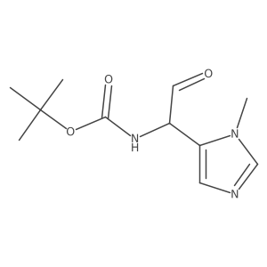 tert-butyl N-[1-(1-methyl-1H-imidazol-5-yl)-2-oxoethyl]carbamate结构式