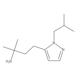 2-methyl-4-[1-(2-methylpropyl)-1H-pyrazol-5-yl]butan-2-amine Structure