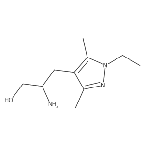 2-amino-3-(1-ethyl-3,5-dimethyl-1H-pyrazol-4-yl)propan-1-ol结构式