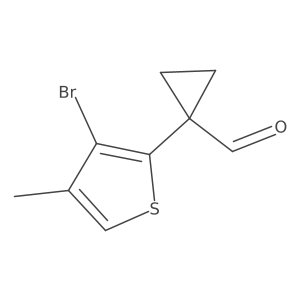1-(3-Bromo-4-methylthiophen-2-yl)cyclopropane-1-carbaldehyde Structure