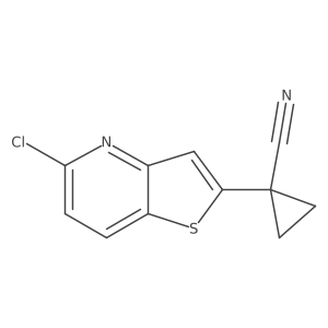 1-{5-Chlorothieno[3,2-b]pyridin-2-yl}cyclopropane-1-carbonitrile结构式