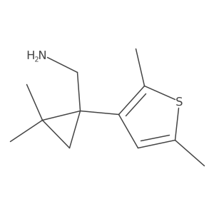 [1-(2,5-Dimethylthiophen-3-yl)-2,2-dimethylcyclopropyl]methanamine结构式