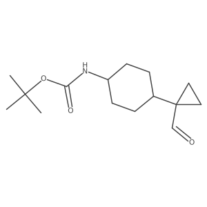 tert-butyl N-[4-(1-formylcyclopropyl)cyclohexyl]carbamate结构式