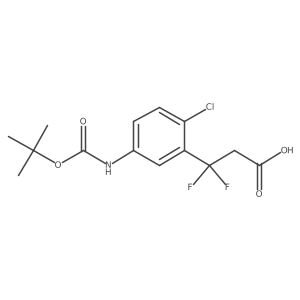 3-(5-{[(Tert-butoxy)carbonyl]amino}-2-chlorophenyl)-3,3-difluoropropanoic acid Structure