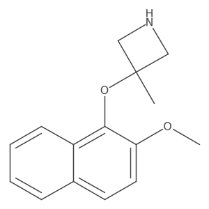 3-[(2-Methoxynaphthalen-1-yl)oxy]-3-methylazetidine Structure
