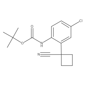 tert-butyl N-[4-chloro-2-(1-cyanocyclobutyl)phenyl]carbamate Structure