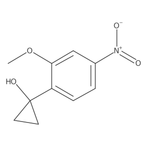 1-(2-Methoxy-4-nitrophenyl)cyclopropan-1-ol结构式