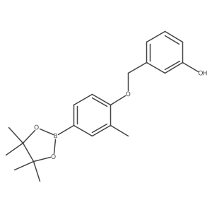 3-[[2-Methyl-4-(4,4,5,5-tetramethyl-1,3,2-dioxaborolan-2-yl)phenoxy]methyl]phenol结构式