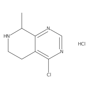 4-Chloro-8-methyl-5,6,7,8-tetrahydropyrido[3,4-d]pyrimidine hydrochloride结构式