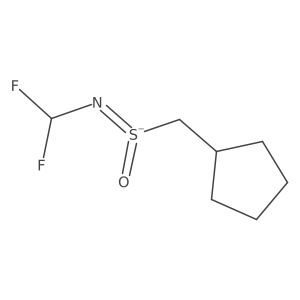 Cyclopentylmethyl-(difluoromethyl)-imino-oxo-sulfane结构式