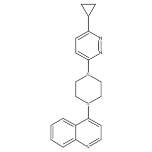 4-[4-(6-Cyclopropylpyridazin-3-yl)piperazin-1-yl]quinoline结构式