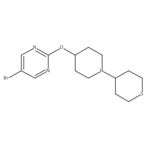 5-Bromo-2-{[1-(thian-4-yl)piperidin-4-yl]oxy}pyrimidine结构式