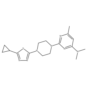 2-[4-(5-Cyclopropyl-1,3,4-thiadiazol-2-yl)piperazin-1-yl]-N,N,6-trimethylpyrimidin-4-amine Structure