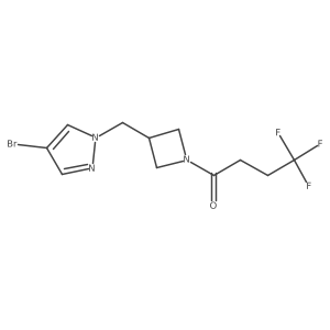1-{3-[(4-bromo-1H-pyrazol-1-yl)methyl]azetidin-1-yl}-4,4,4-trifluorobutan-1-one Structure