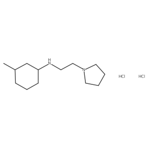 3-Methyl-N-(2-pyrrolidin-1-ylethyl)cyclohexan-1-amine;dihydrochloride Structure