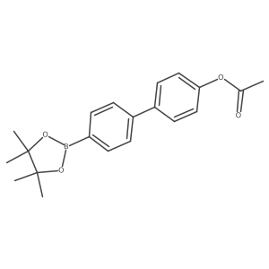 4-[4-(Tetramethyl-1,3,2-dioxaborolan-2-yl)phenyl]phenyl acetate结构式