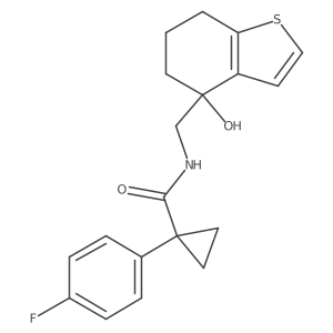 1-(4-fluorophenyl)-N-[(4-hydroxy-4,5,6,7-tetrahydro-1-benzothiophen-4-yl)methyl]cyclopropane-1-carboxamide Structure