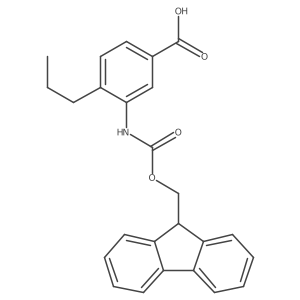 3-({[(9H-fluoren-9-yl)methoxy]carbonyl}amino)-4-propylbenzoic acid结构式
