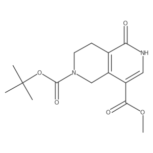 2-Tert-butyl 8-methyl 5-hydroxy-1,2,3,4-tetrahydro-2,6-naphthyridine-2,8-dicarboxylate结构式